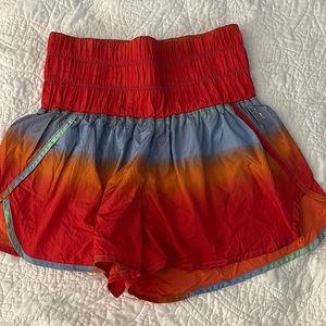 FREE PEOPLE MOVEMENT RAINBOW DYE SHORTS